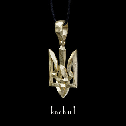 Trident polygonal — Anhänger aus Gelbgold