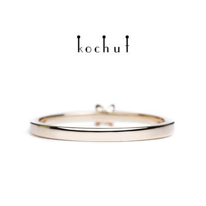 Meine Inspiration — Ring aus Rotgold mit einem Diamanten