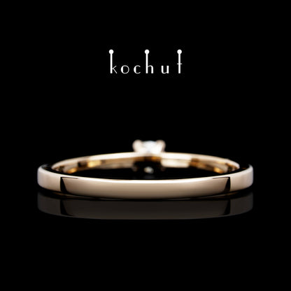Meine Inspiration — Ring aus Rotgold mit einem Diamanten