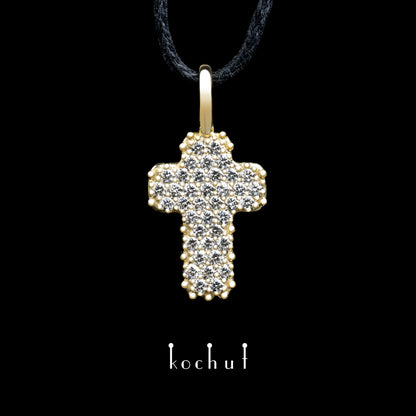 Eternal — Kreuz aus Gelbgold mit Diamanten