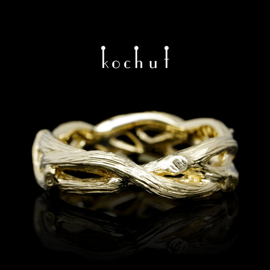Mobius Forest Ribbon — Ehering aus Gelbgold