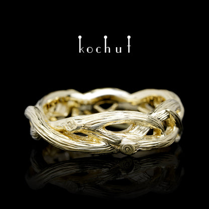 Mobius Forest Ribbon — Ehering aus Gelbgold