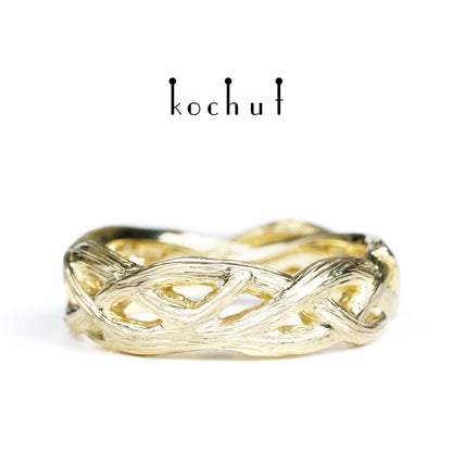 Mobius Forest Ribbon — Ehering aus Gelbgold