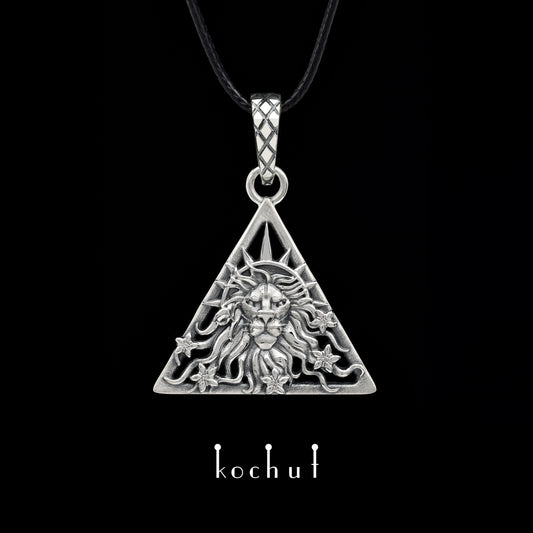 Leo — Anhänger aus oxidiertem Silber