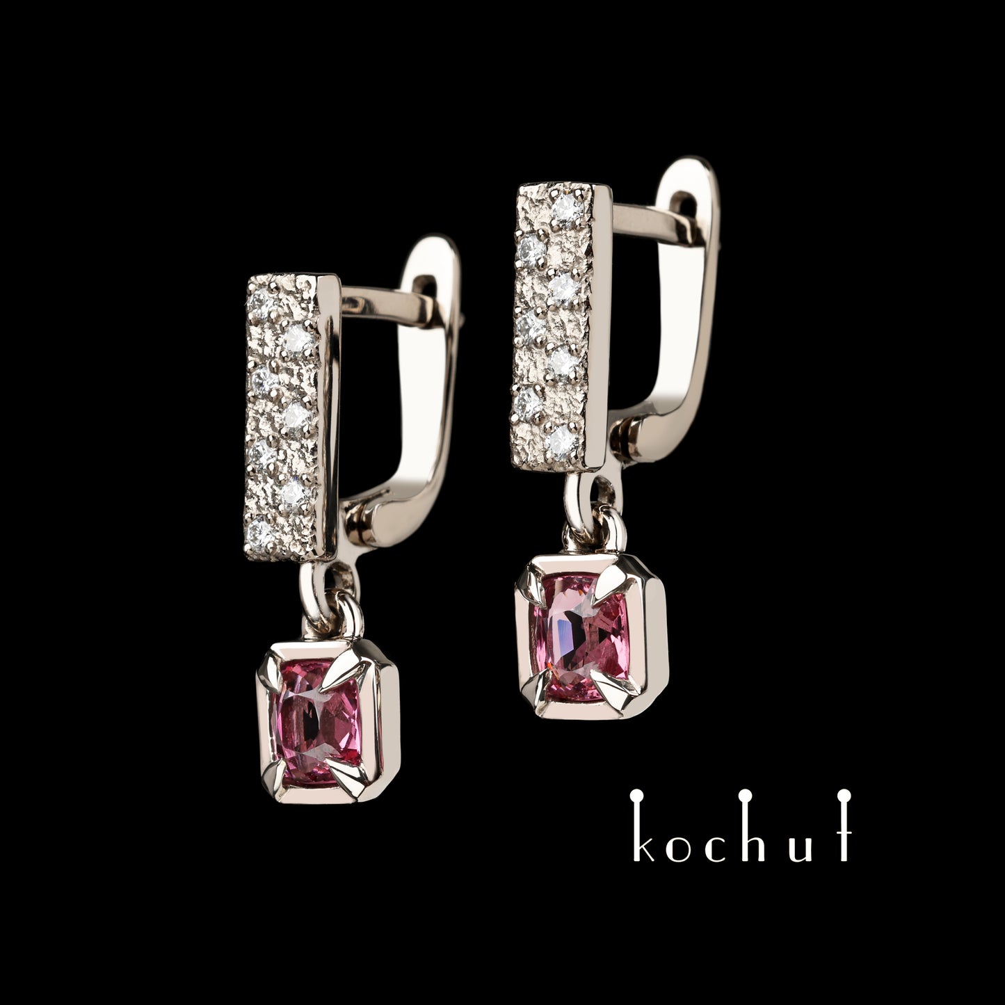 Neue Muse — Set aus Palladium-Gold mit Pink-Spinell und Diamanten