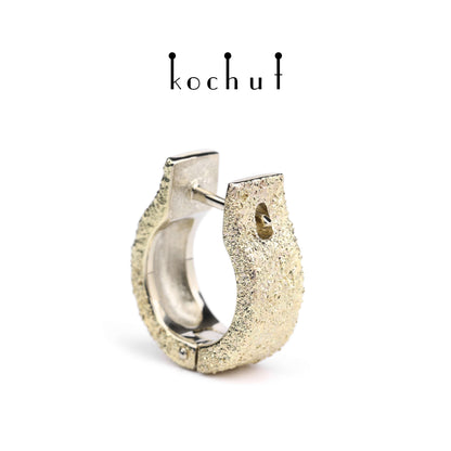 Leib und Seele — Ohrring aus Weißgold mit Fusion-Gelb