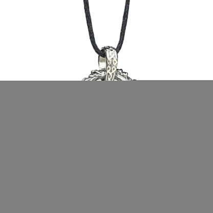 Flüstern der Vorfahren — Weißgold-Anhänger mit Diamant, überzogen mit schwarzem Rhodium