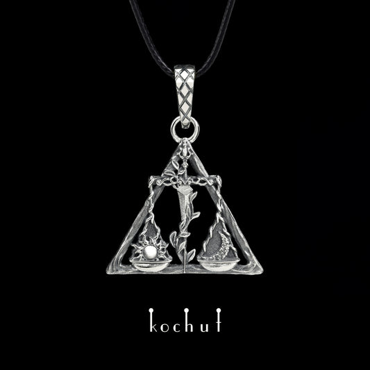 Libra — Anhänger aus oxidiertem Silber