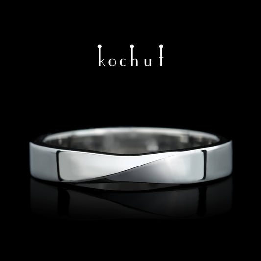 Meine Inspiration — Ehering aus Weißgold, beschichtet mit weißem Rhodium