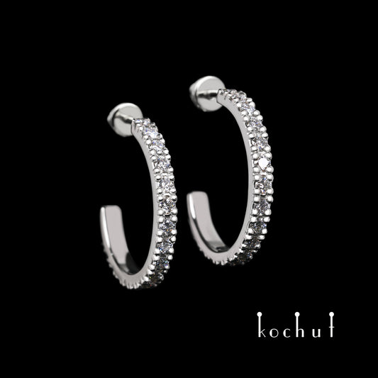 Mein Orbit — Platin-Ohrringe mit Diamanten