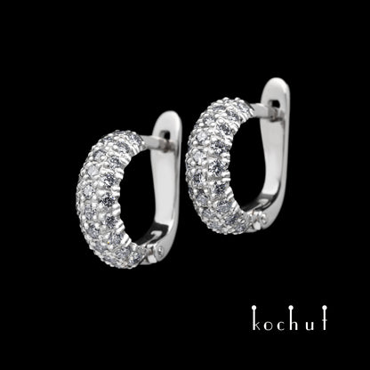Reflection — Ohrringe aus Platin mit Diamanten