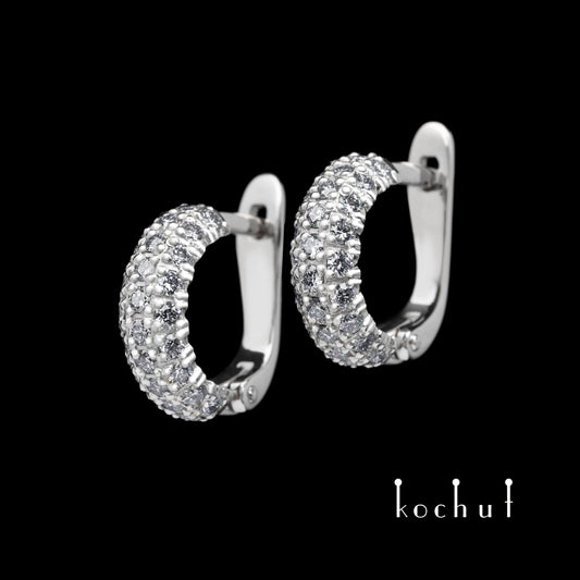 Reflection — Ohrringe aus Platin mit Diamanten