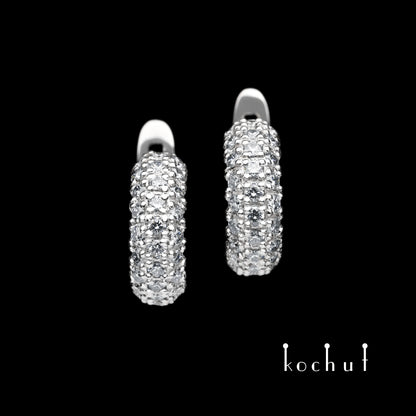 Reflection — Ohrringe aus Platin mit Diamanten