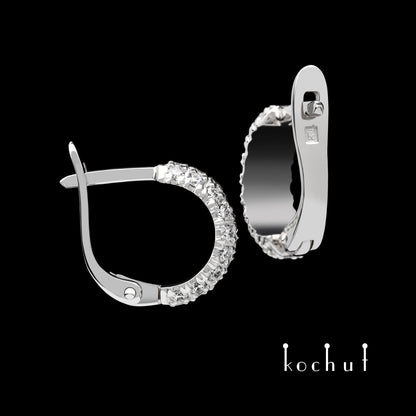Reflection — Ohrringe aus Platin mit Diamanten