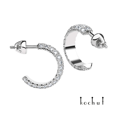 Reflection — Ohrringe aus Platin mit Diamanten