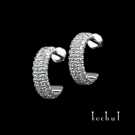Reflection — Ohrringe aus Platin mit Diamanten