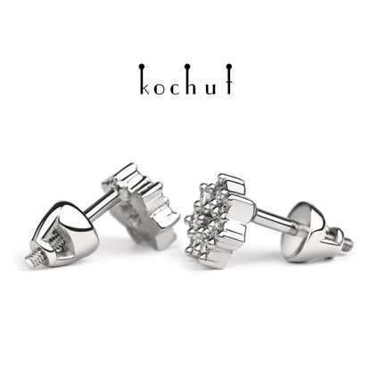 Frost — Platinohrringe mit Diamanten