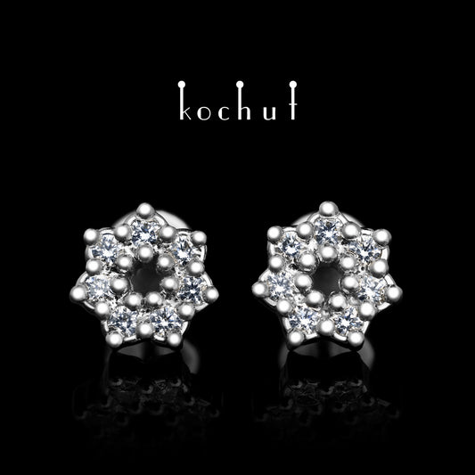 Frost — Platinohrringe mit Diamanten
