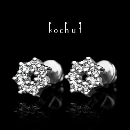 Frost — Platinohrringe mit Diamanten