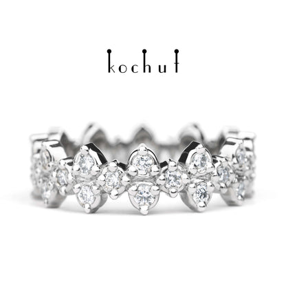 Frost — Platinerring mit Diamanten