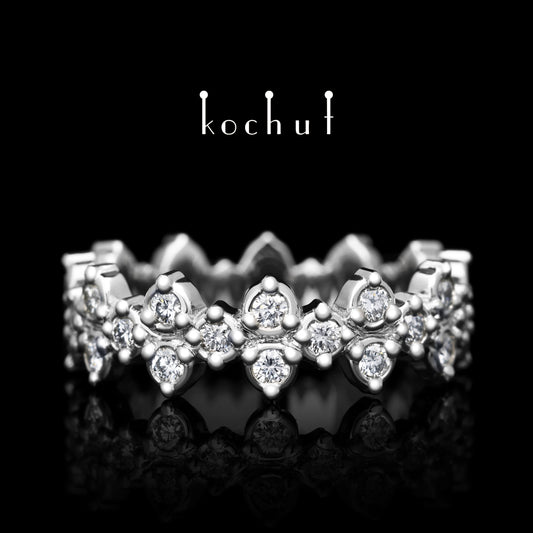 Frost — Platinerring mit Diamanten