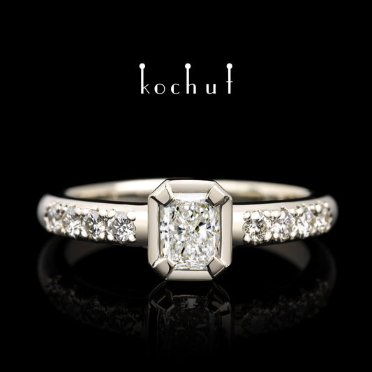 Neue Muse — Ring aus Weißgold mit Diamanten