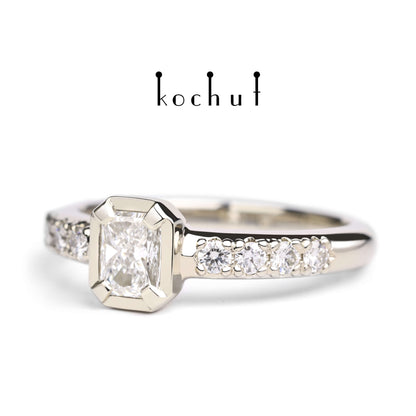 Neue Muse — Ring aus Weißgold mit Diamanten