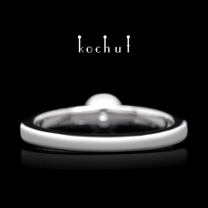 Höhepunkte der Liebe — Platin-Verlobungsring mit Diamant