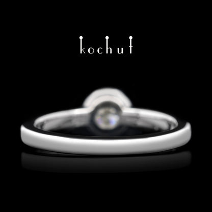 Höhepunkte der Liebe — Platin-Verlobungsring mit Diamant