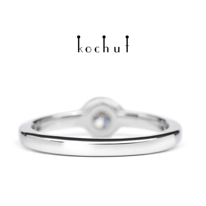 Höhepunkte der Liebe — Platin-Verlobungsring mit Diamant