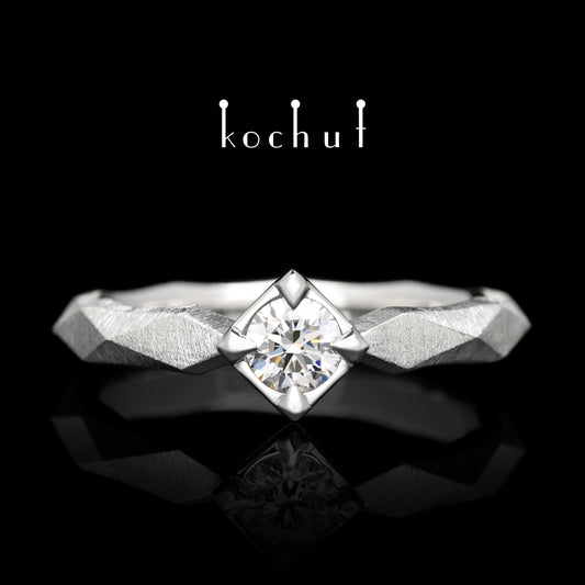 Meine Königin — Ring aus Platin mit Diamant