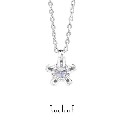 Infinity — Anhänger aus Weißgold mit Diamanten, überzogen mit weißem Rhodium