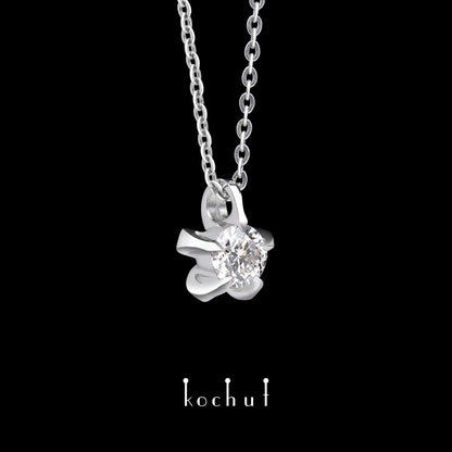 Infinity — Anhänger aus Weißgold mit Diamanten, überzogen mit weißem Rhodium