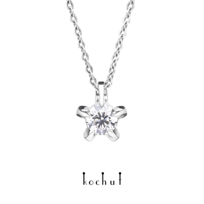 Infinity — Anhänger aus Weißgold mit Diamanten, überzogen mit weißem Rhodium