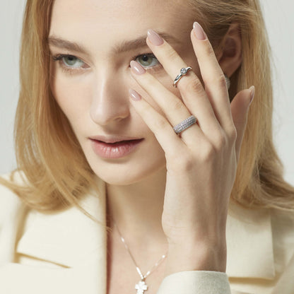 Absolute — Verlobungsring aus Platin mit einem Diamanten