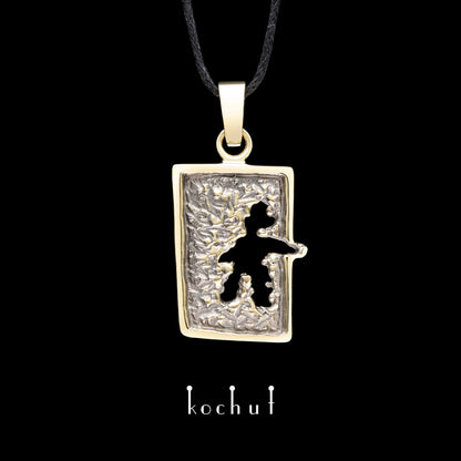 Impulse — Anhänger aus Gelbgold, beschichtet mit schwarzem Rhodium