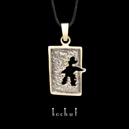 Impulse — Anhänger aus Gelbgold, beschichtet mit schwarzem Rhodium