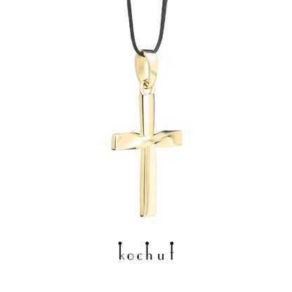 Mobius-Band — Kreuz aus Gelbgold