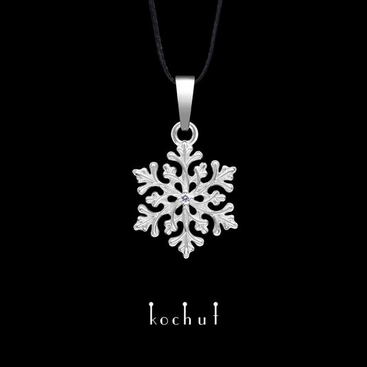Gerda's Touch — Anhänger aus Weißgold mit Diamanten, beschichtet mit weißem Rhodium