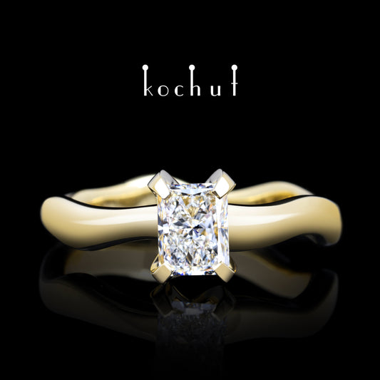 Leise Luxus — Engagement-Gelbgold-Diamantring