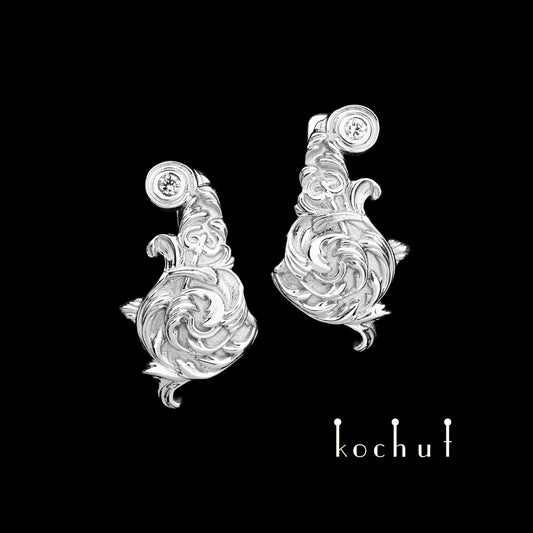 Barock — Ohrringe aus Platin mit Diamanten