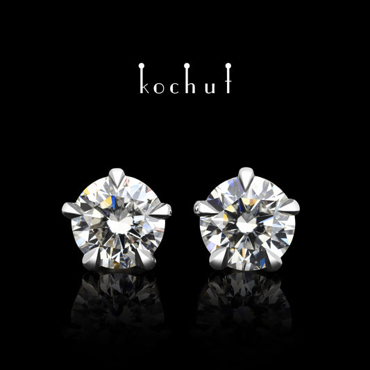 Infinity — Ohrringe aus Platin mit Diamanten