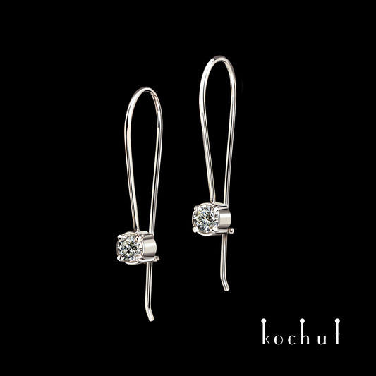 Nektar der Liebe — Ohrringe aus Palladium-Gold mit Diamanten