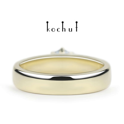 Persephone — Ring aus Gelbgold mit Saphir