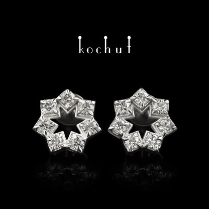 Elenielle — Platinohrringe mit Diamanten