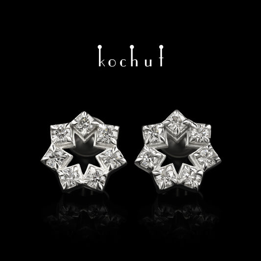 Elenielle — Platinohrringe mit Diamanten