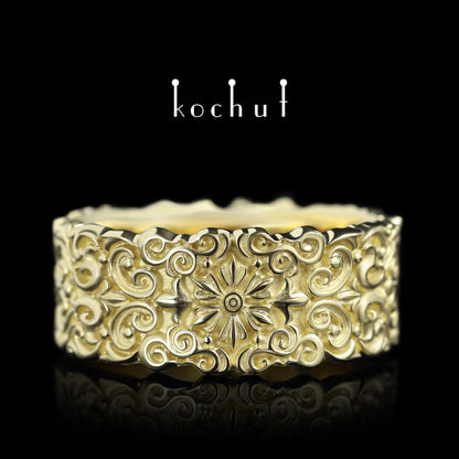 Notre-Dame — Ring aus Gelbgold mit Tsavorit