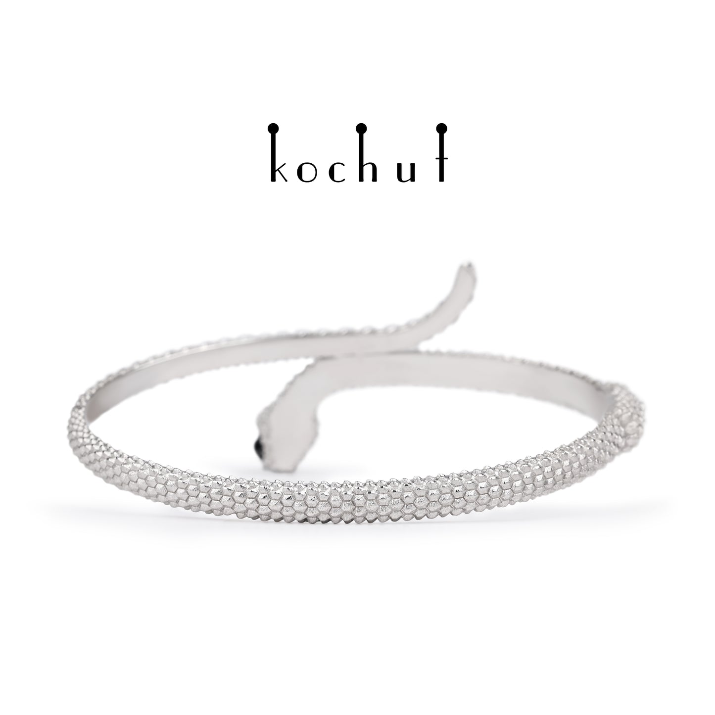 Liebe der Wiesel — Weißgold-Armband mit blauer Saphir und Diamanten, plattiert mit weißem Rhodium